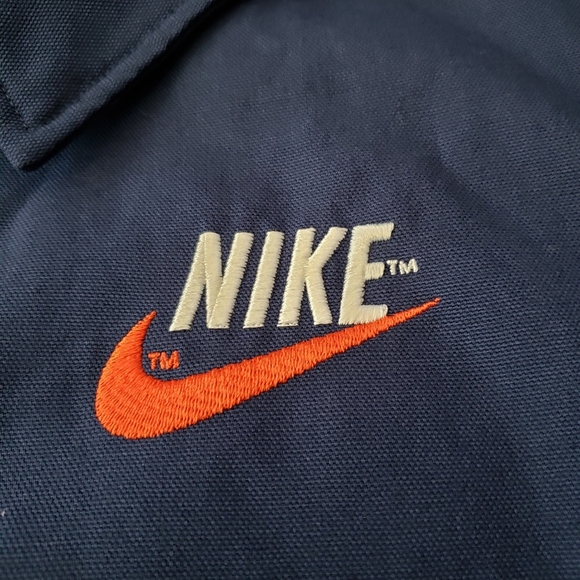 Nike Trend Embroidered Logo Therma Fit Canvas Jacket Size M Dark Blue DM5275-410 - Picture 7 of 11